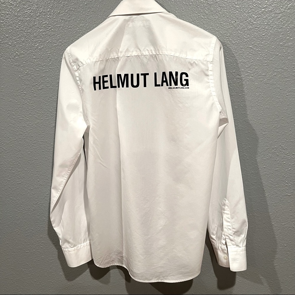 HELMUT LANG logo long sleeve dress shirt